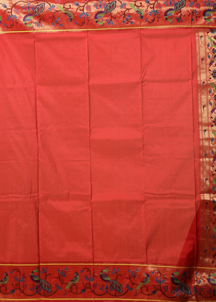 Pink Kanjivaram Silk Saree With Blouse Piece