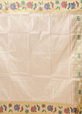 Pink Kanjivaram Silk Saree With Blouse Piece