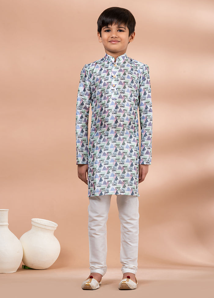 Multicolor Silk Kurta & Pajama Set