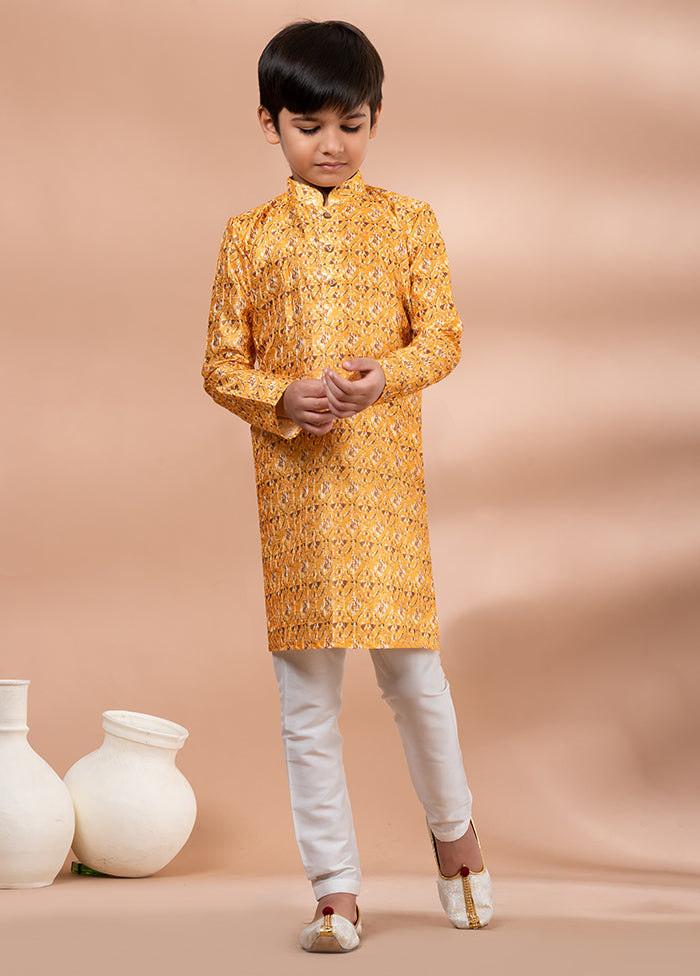 Multicolor Silk Kurta & Pajama Set