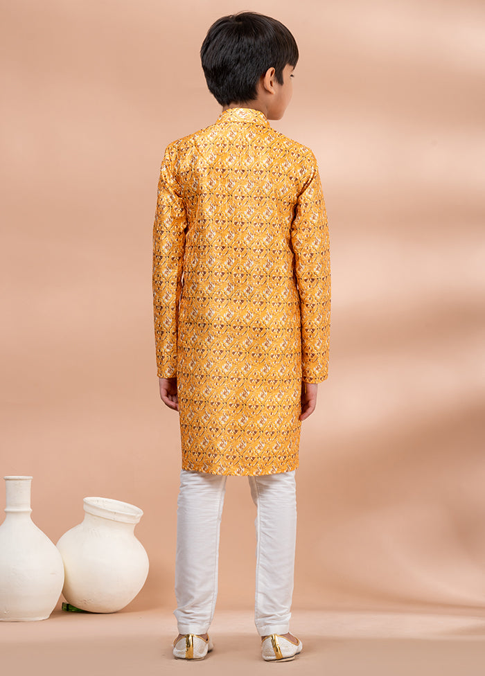 Multicolor Silk Kurta & Pajama Set