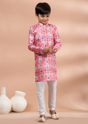 Multicolor Silk Kurta & Pajama Set