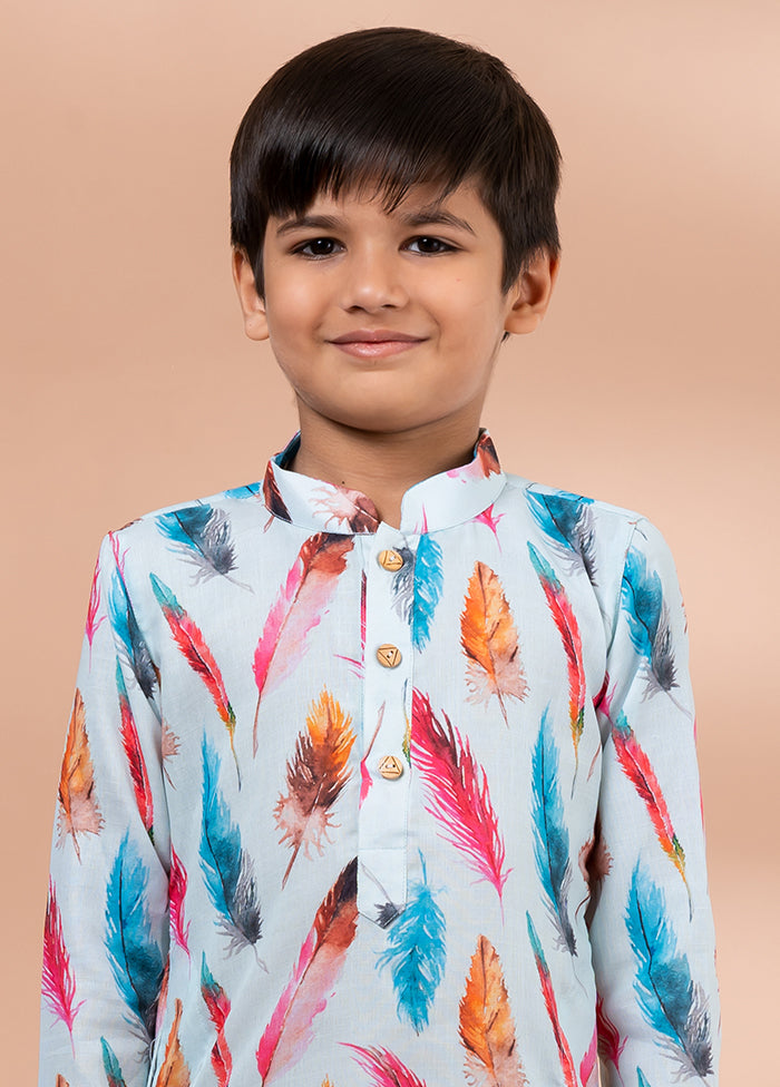 Multicolor Cotton Kurta & Pajama Set