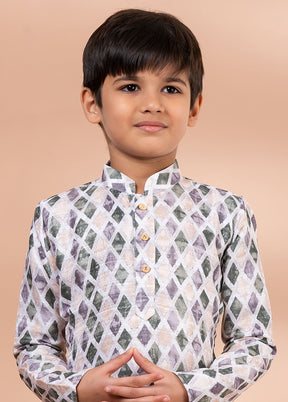 Multicolor Cotton Kurta & Pajama Set