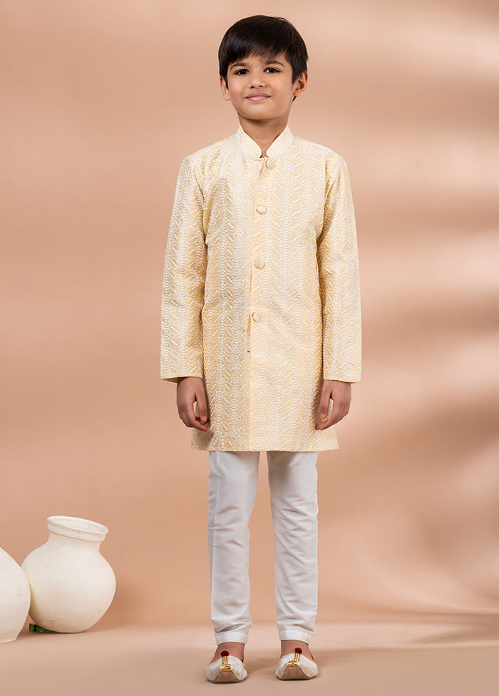 Golden Cotton Kurta & Pajama Set