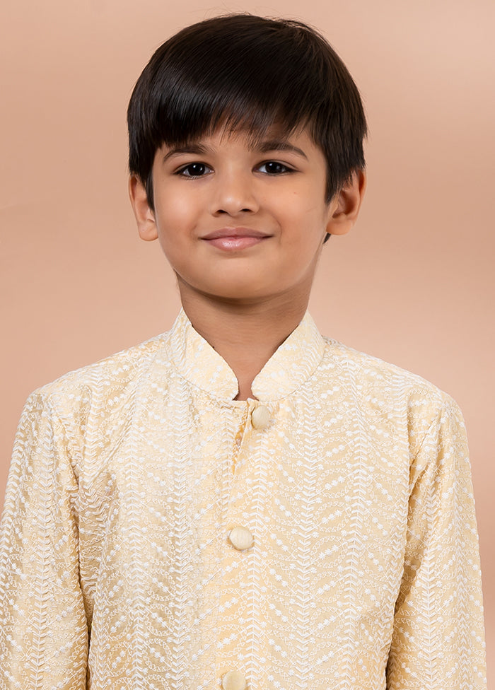 Golden Cotton Kurta & Pajama Set