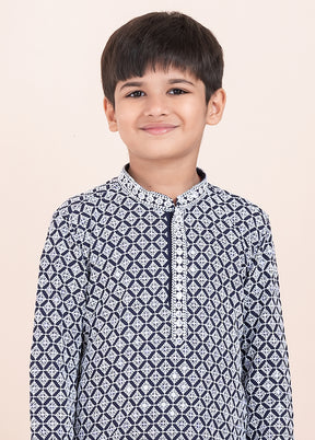 Blue Georgette Kurta & Pajama Set