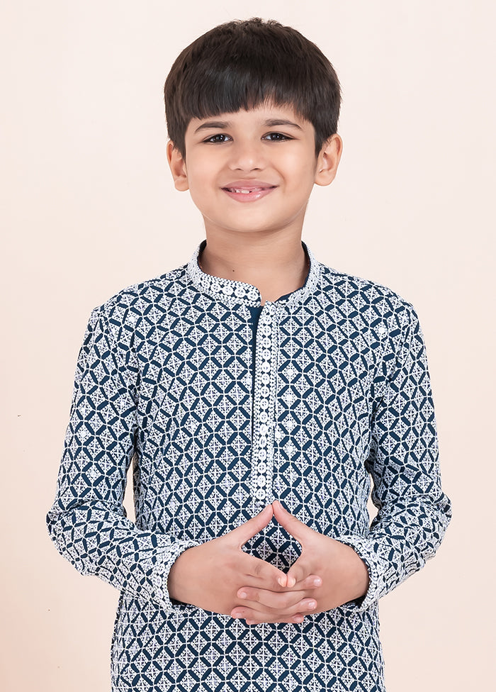 Blue Georgette Kurta & Pajama Set