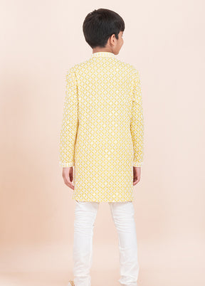 Yellow Georgette Kurta & Pajama Set