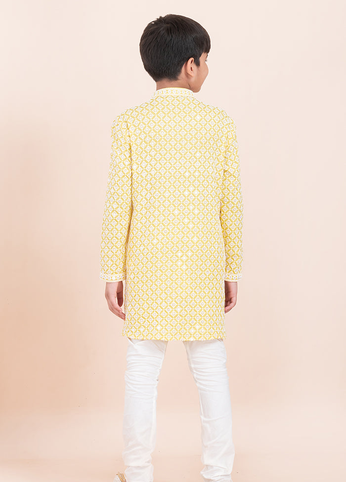 Yellow Georgette Kurta & Pajama Set