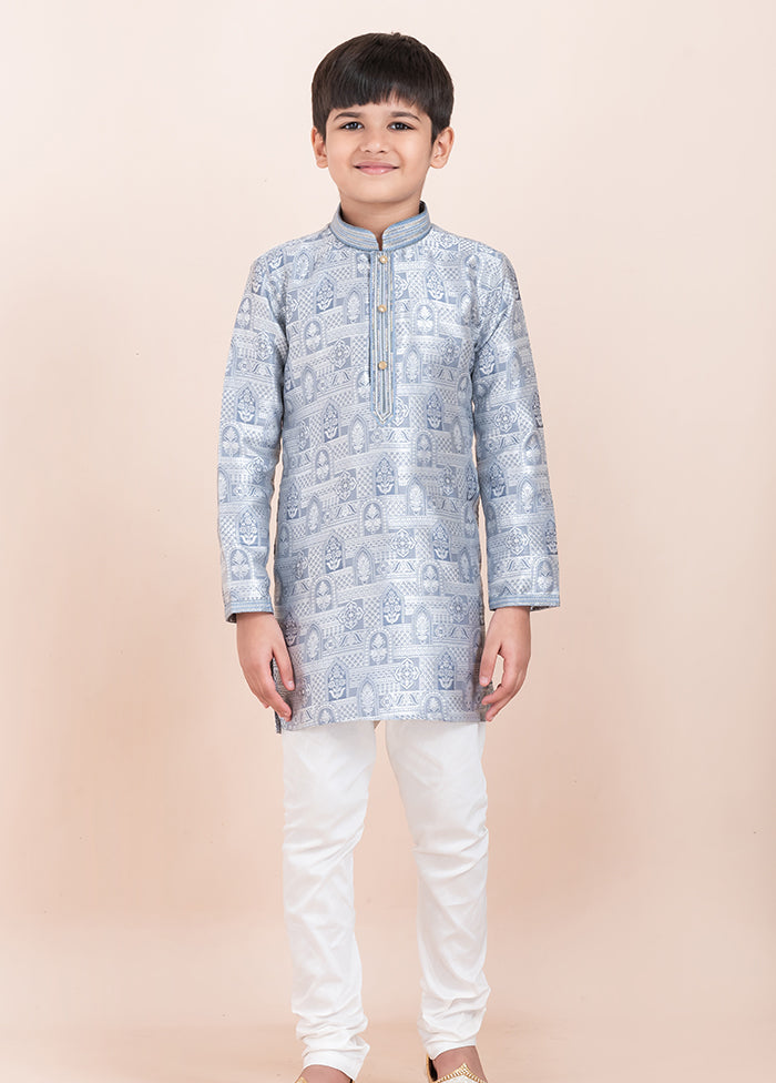 Grey Silk Kurta & Pajama Set