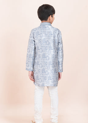 Grey Silk Kurta & Pajama Set