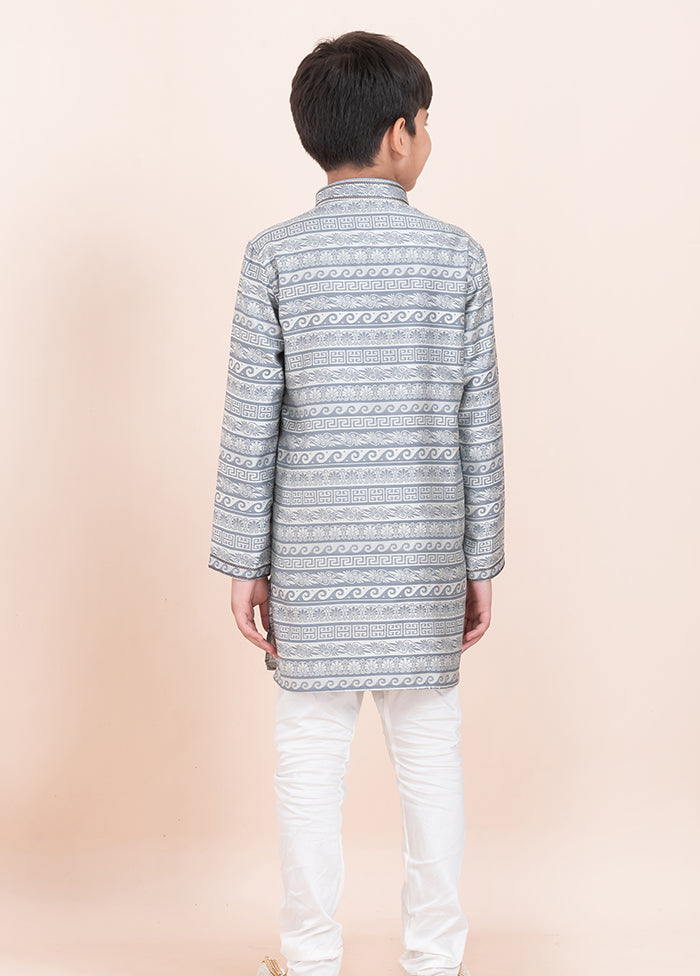 Grey Silk Kurta & Pajama Set