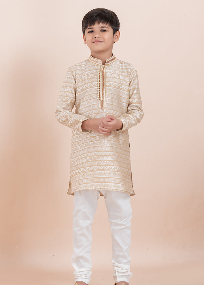 Cream Silk Kurta & Pajama Set