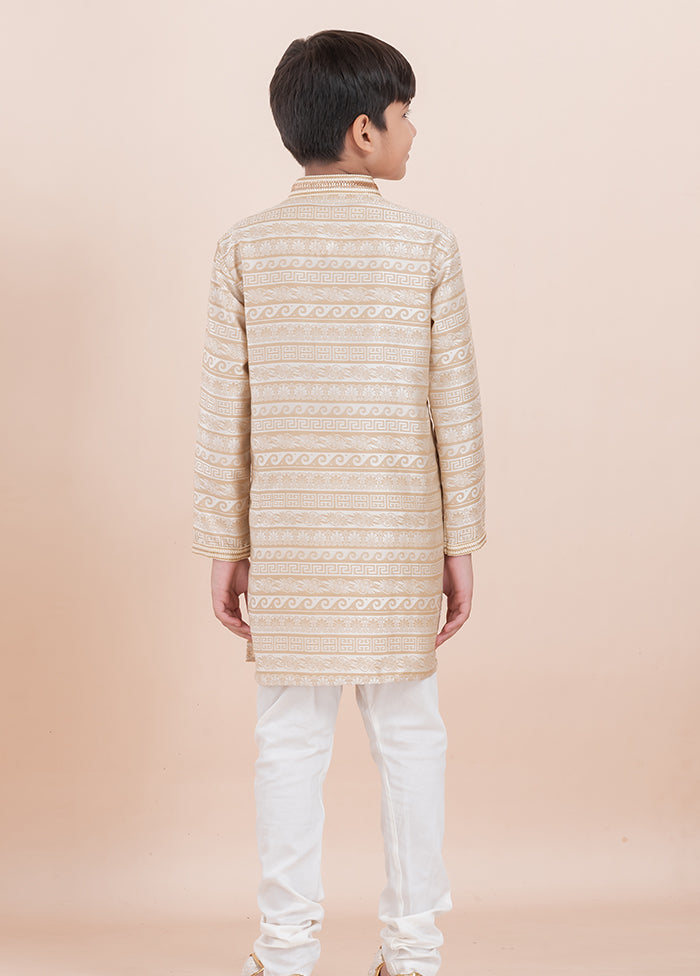 Cream Silk Kurta & Pajama Set