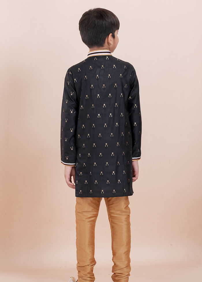 Black Cotton Kurta & Pajama Set