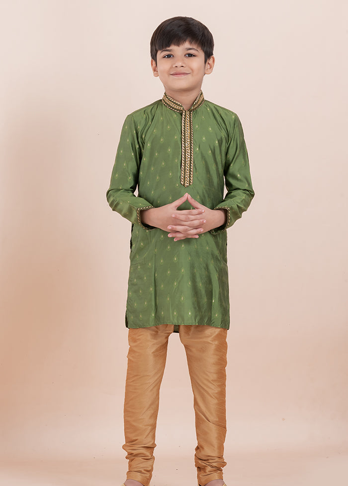 Green Cotton Kurta & Pajama Set