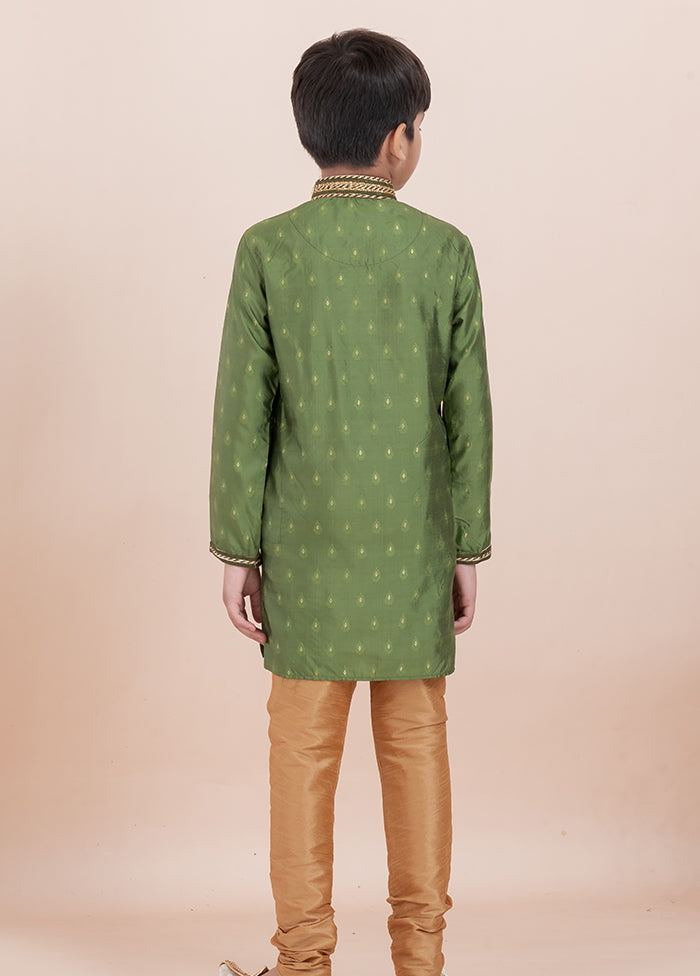 Green Cotton Kurta & Pajama Set