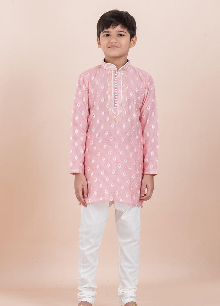 Pink Cotton Kurta & Pajama Set