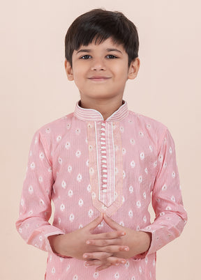 Pink Cotton Kurta & Pajama Set