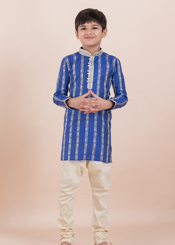 Blue Cotton Kurta & Pajama Set
