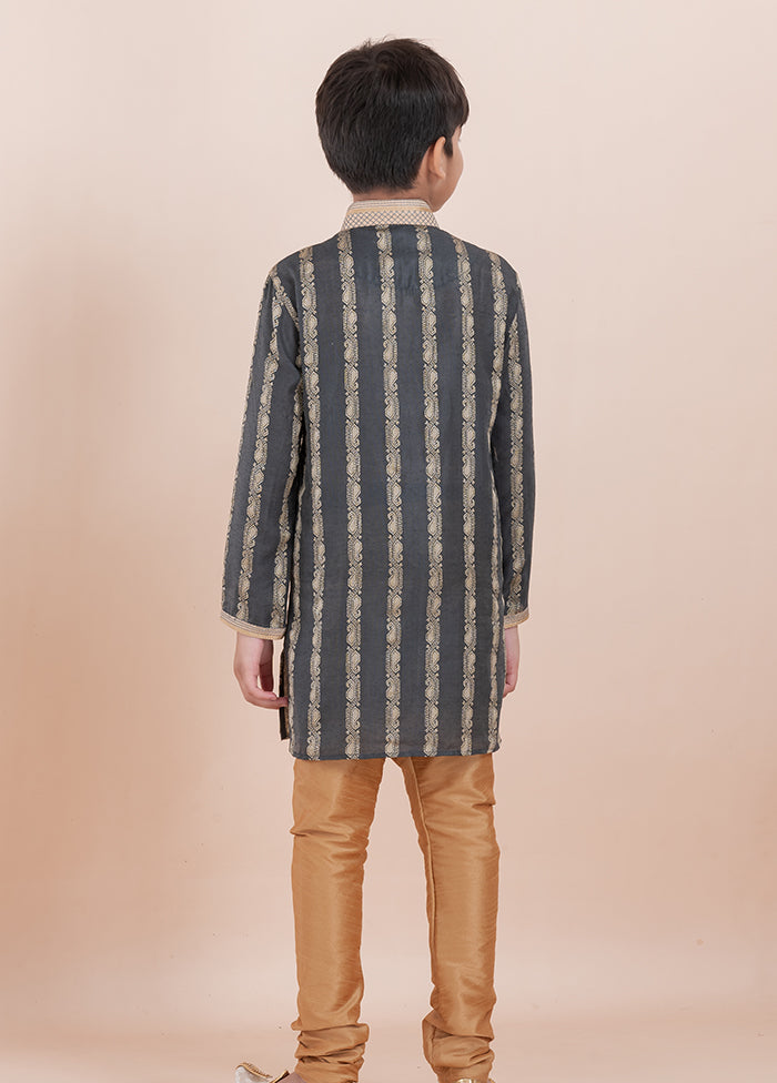 Grey Cotton Kurta & Pajama Set