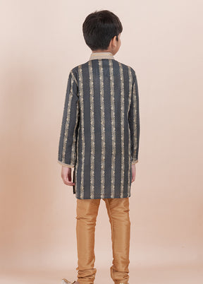 Grey Cotton Kurta & Pajama Set