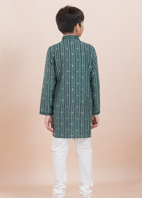 Multicolor Cotton Kurta & Pajama Set