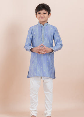 Purple Cotton Kurta & Pajama Set