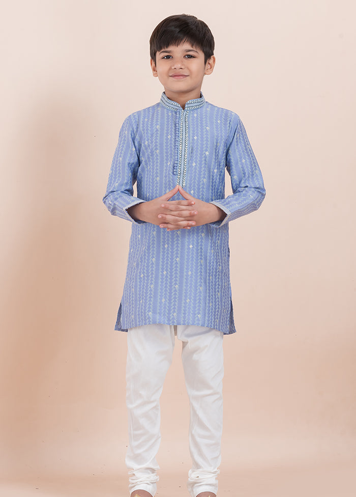 Purple Cotton Kurta & Pajama Set