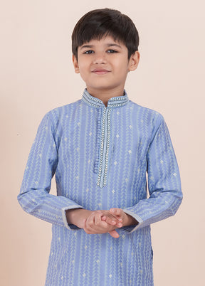 Purple Cotton Kurta & Pajama Set