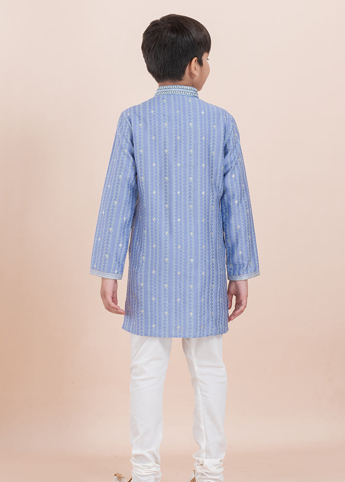 Purple Cotton Kurta & Pajama Set