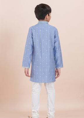Purple Cotton Kurta & Pajama Set