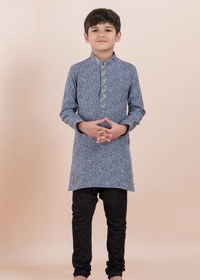 Grey Cotton Kurta & Pajama Set