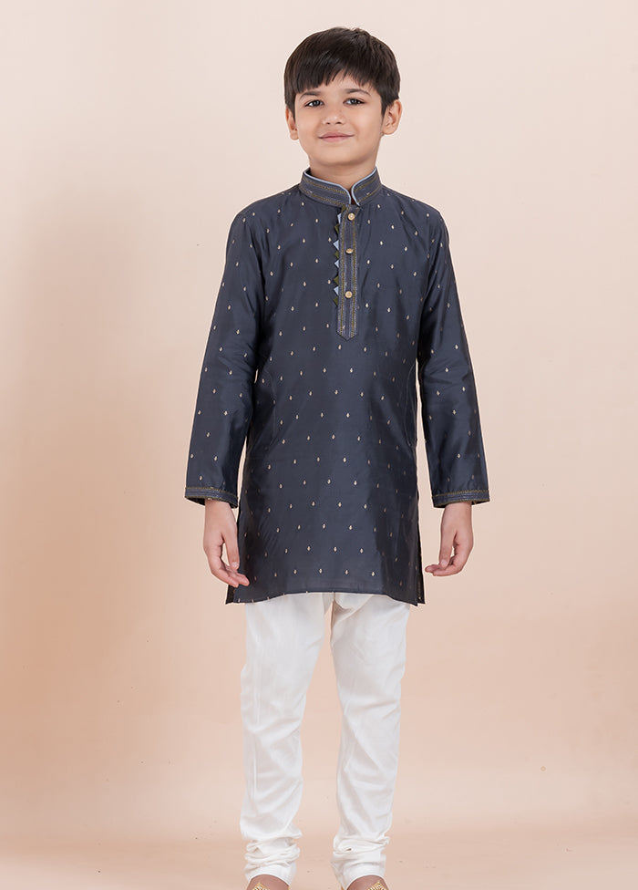 Black Cotton Kurta & Pajama Set