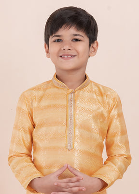 Yellow Cotton Kurta & Pajama Set