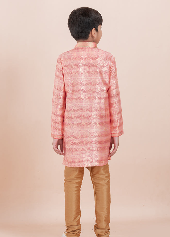 Orange Cotton Kurta & Pajama Set