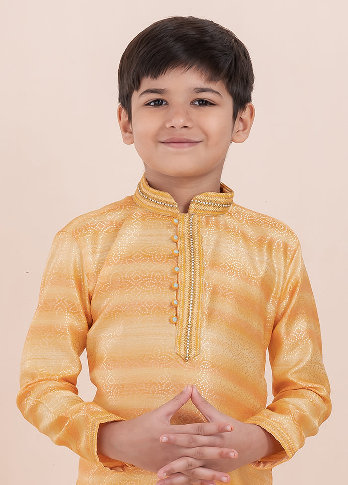 Yellow Cotton Kurta & Pajama Set