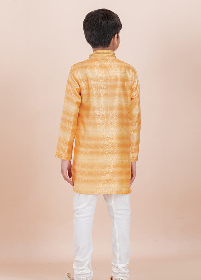 Yellow Cotton Kurta & Pajama Set