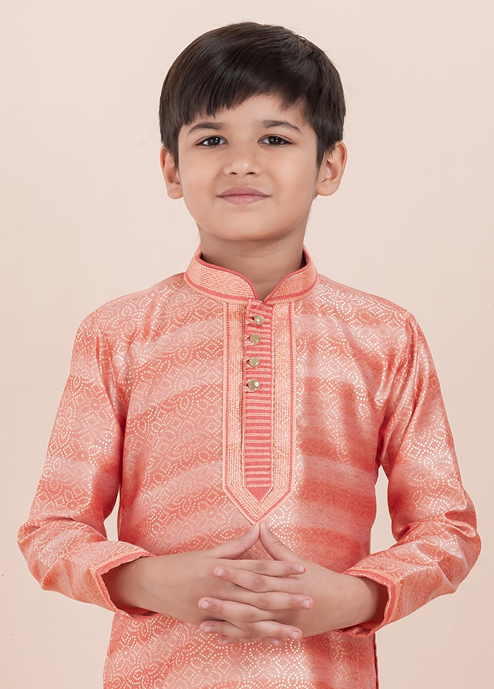 Orange Cotton Kurta & Pajama Set