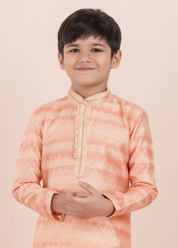 Orange Cotton Kurta & Pajama Set