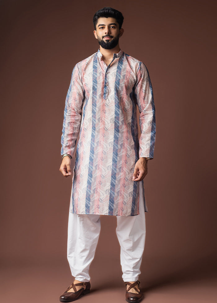 Multicolor Silk Kurta & Pajama Set