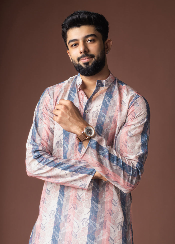 Multicolor Silk Kurta & Pajama Set