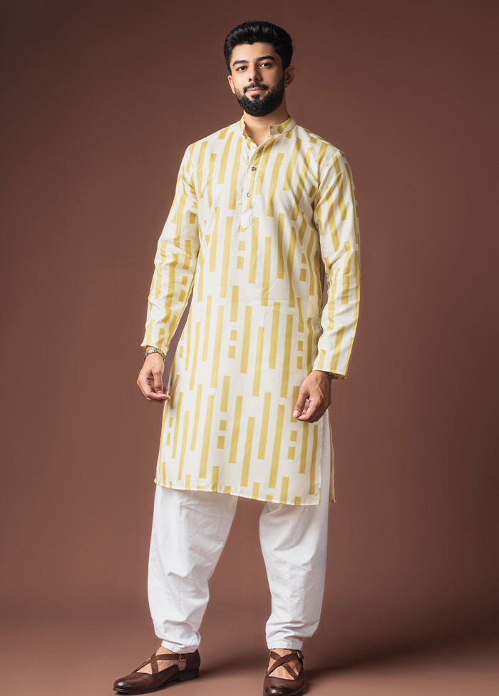 Yellow Silk Kurta & Pajama Set