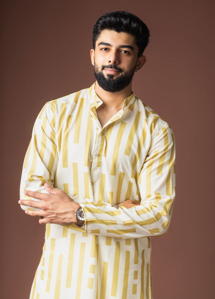 Yellow Silk Kurta & Pajama Set