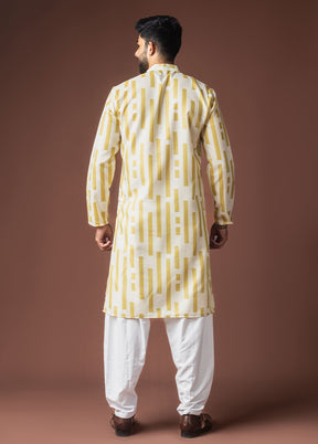 Yellow Silk Kurta & Pajama Set