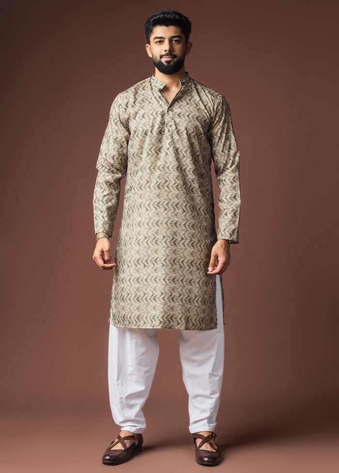 Green Silk Kurta & Pajama Set