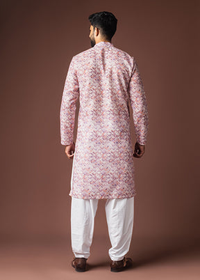 Pink Silk Kurta & Pajama Set