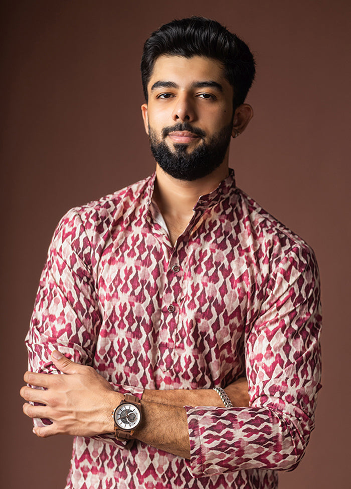 Multicolor Silk Kurta & Pajama Set