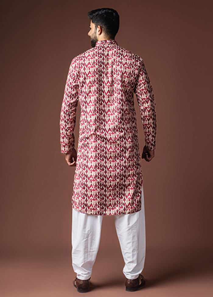 Multicolor Silk Kurta & Pajama Set